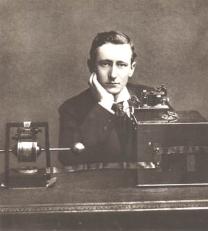 Marconi con la radio
