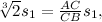 $\sqrt [3]{2}s_1 = \frac{AC}{CB}s_1,$